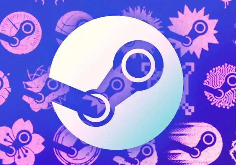 Laptop displaying a game library on a Linux desktop