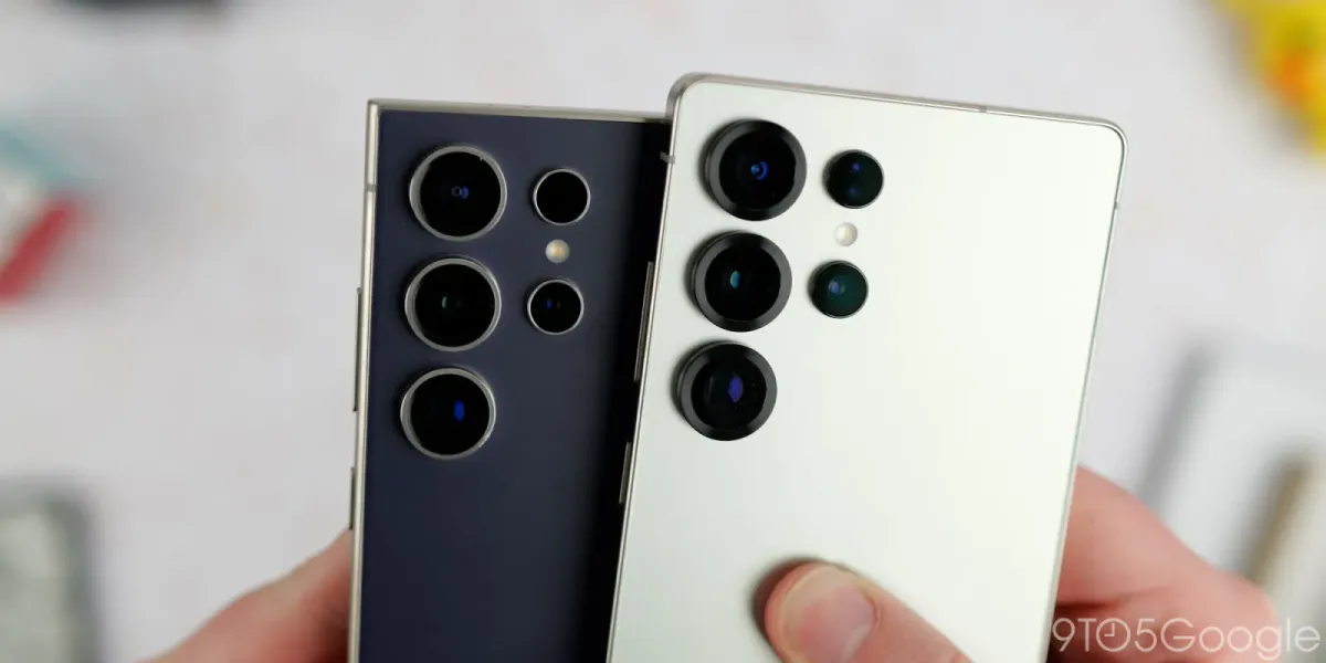 Smartphones arranged on a neutral tabletop