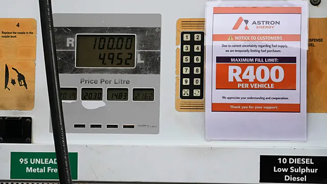 Fuel pumps at a filling station