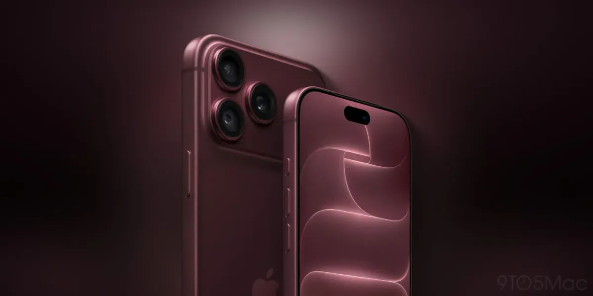 Smartphones arranged on a display counter