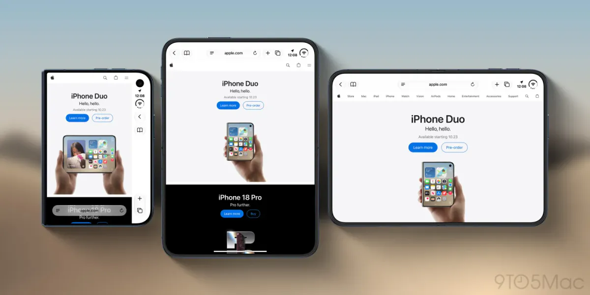 Illustration of a mobile browser with controls beside a narrow webpage