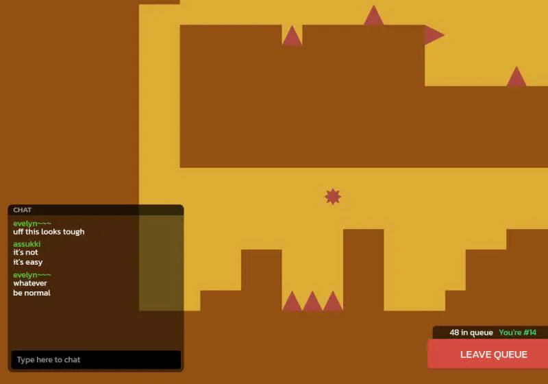 Illustration of a pixel-art character surrounded by platform obstacles