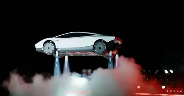 Illustration of an electric sports car with airflow beneath its chassis