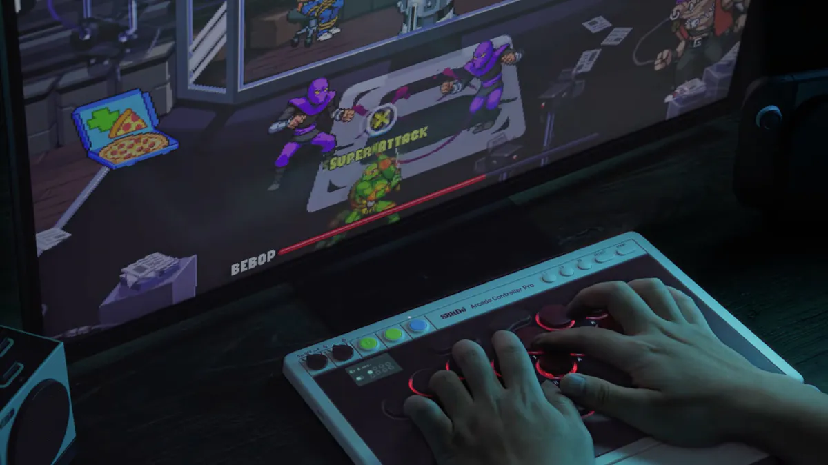Illustration of a button-only arcade gaming controller