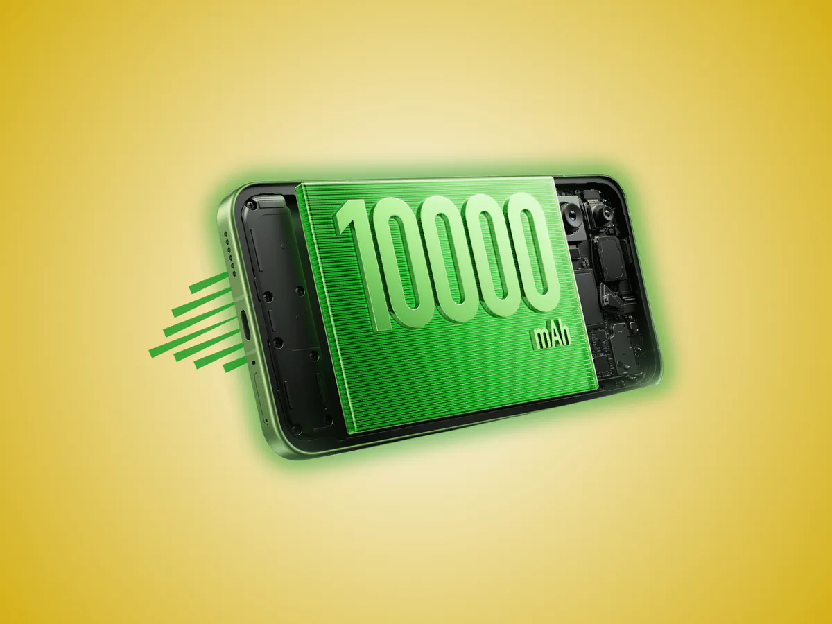 Illustration of a smartphone beside a processor chip