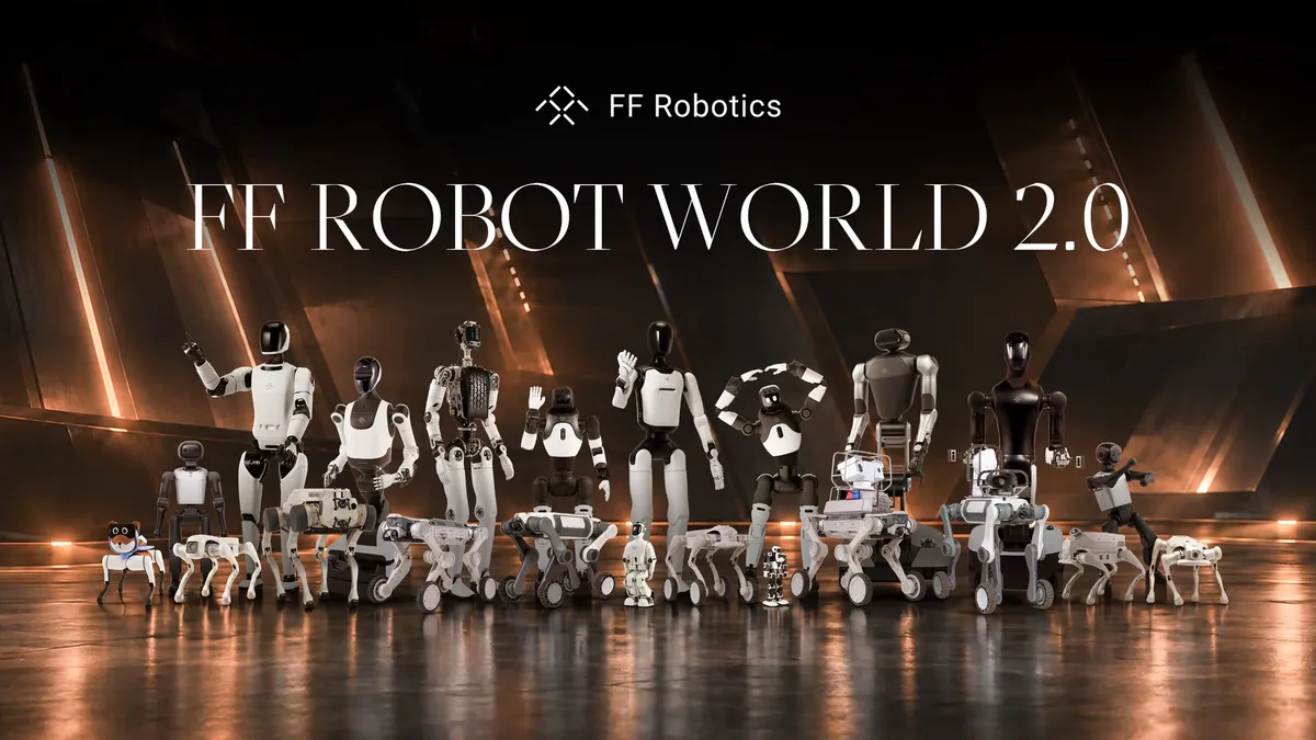 Illustration of a humanoid robot beside electronic components