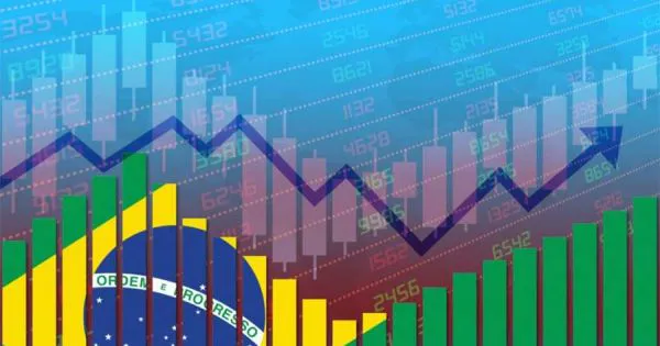 Illustration of a globe beside an economic chart