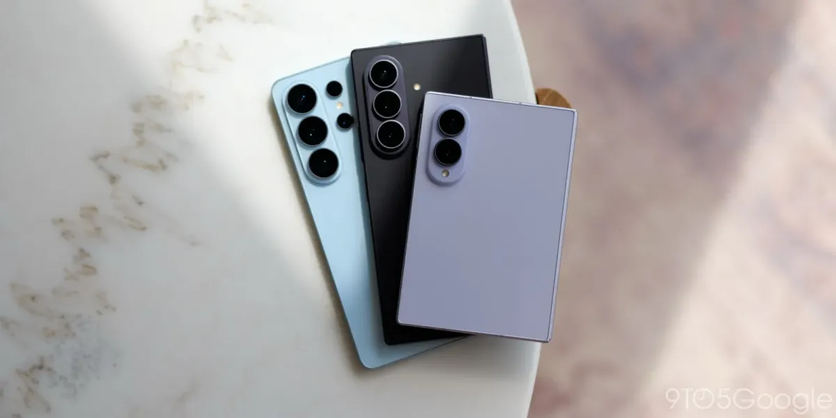 Illustration of a conventional smartphone beside a partially folded phone
