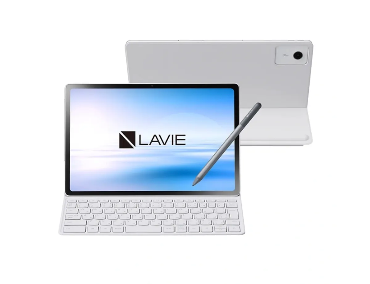 Illustration of a tablet and digital pen on a desk
