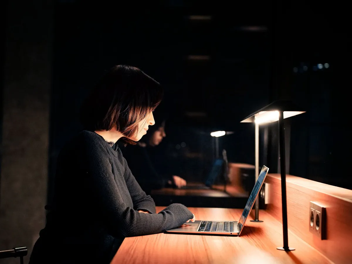 Laptop displaying a generic AI chat interface