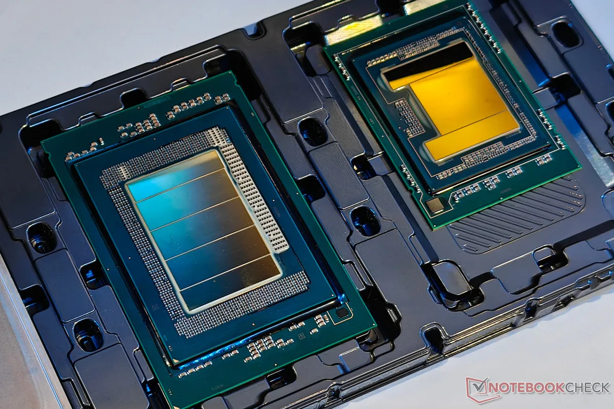 Illustration of processor chips on a circuit board